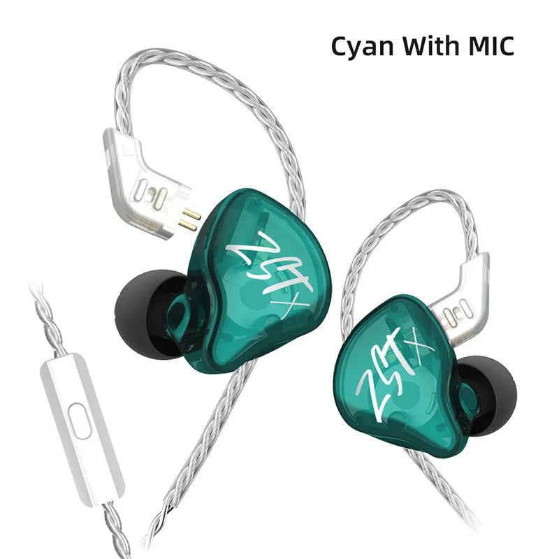 KZ ZST X 1BA 1DD Hybrid technology HIFI In Ear Earphones Bass Earbud Sport Noise Cancelling Headset KZ ZSN pro ZSX ZS10 pro C12 SA-Audio Store