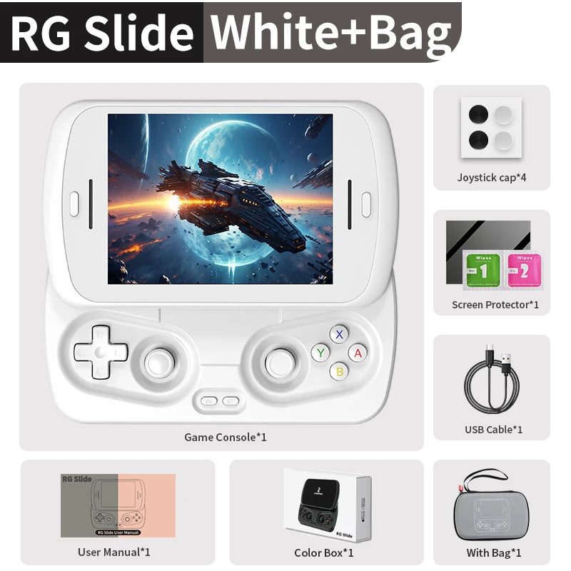 Anbernic RG Slide Handheld Game Console 4.7-inch LTPS In-Cell Screen Android 5000mAh Video Gaming Player Supports 1080p-Port Out Anbernic Direct Store