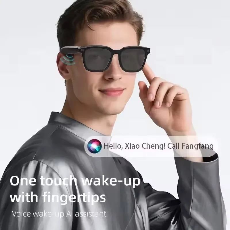 Lenovo AI Smart Glasses AI Translation 8MP HD Camera 4K Shooting Image Bluetooth Call Recording Music Smart Sunglasses 2026 New