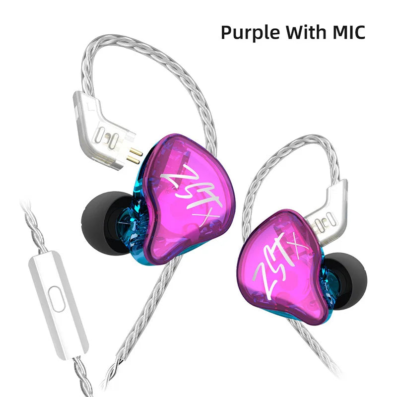 KZ ZST X 1BA 1DD Hybrid technology HIFI In Ear Earphones Bass Earbud Sport Noise Cancelling Headset KZ ZSN pro ZSX ZS10 pro C12 SA-Audio Store
