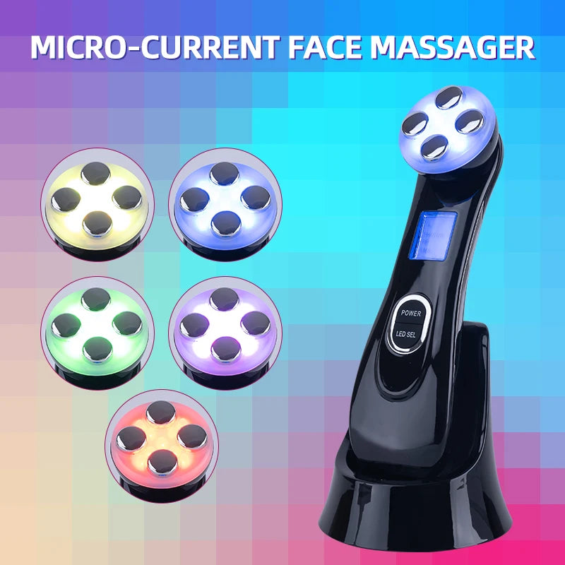 LESEN Face Lifting Electroporation Radio Frequency Massager Led Photon Rejuvenation Anti Aging Ems Beauty Skin Care Tool Tighten LESEN Tech Store