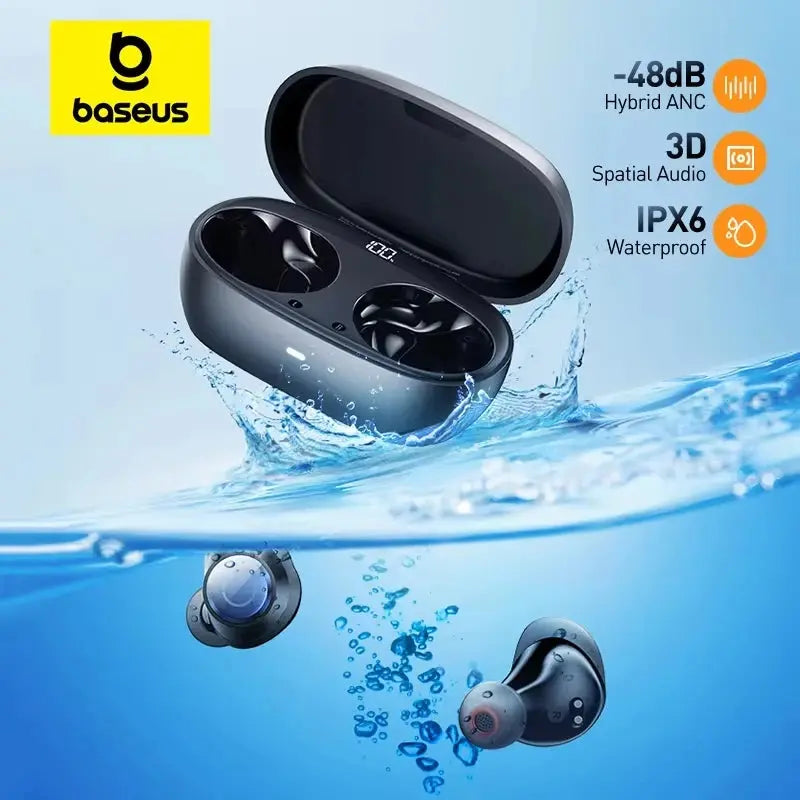 Baseus Bowie MA10 Pro Wireless Earbuds – 48dB ANC, IPX6 Waterproof, 4-Mic ENC, Bluetooth 5.3 BASEUS Co.,Ltd. Store