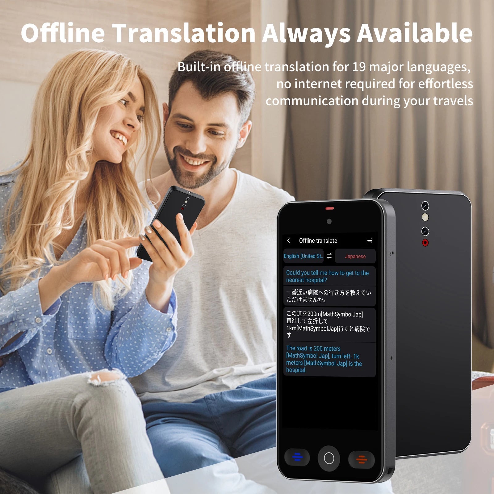 Language Translator Device with 152 Languages Voice Portable Ai  Translating Offline Translation Support Voice Video Recording boeleo Official Store
