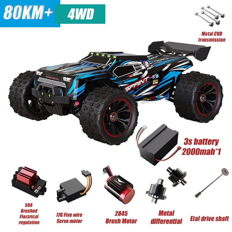 1:16 RC Cars 85KM/H Or 50KM/H 4WD RC Car High Speed Drift Monster 4x4 Truck for Kids vs Wltoys 124017 3s Battery vs SG116 MAX DIEN Official Store