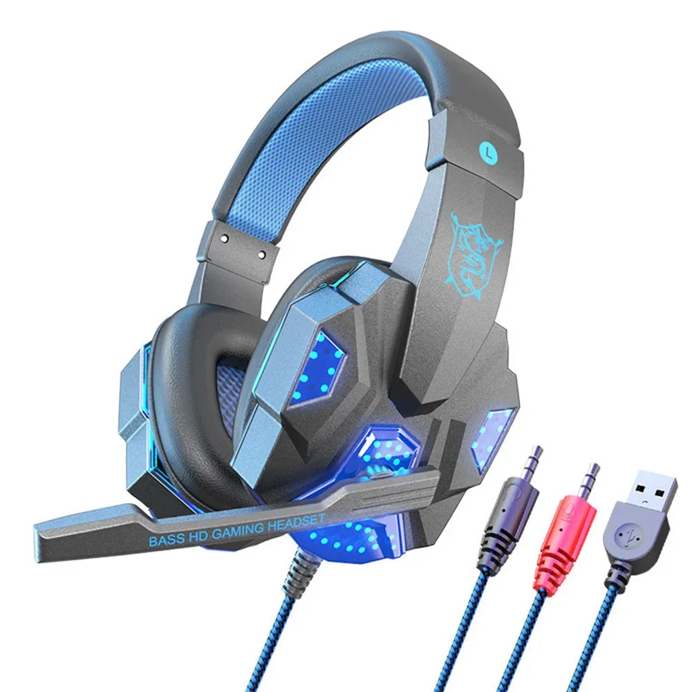 Headphones 3.5mm Wired Gaming Headset Earphones Music For PS4 Play Station 4 Game PC Chat computer With Microphone OtoLine Store