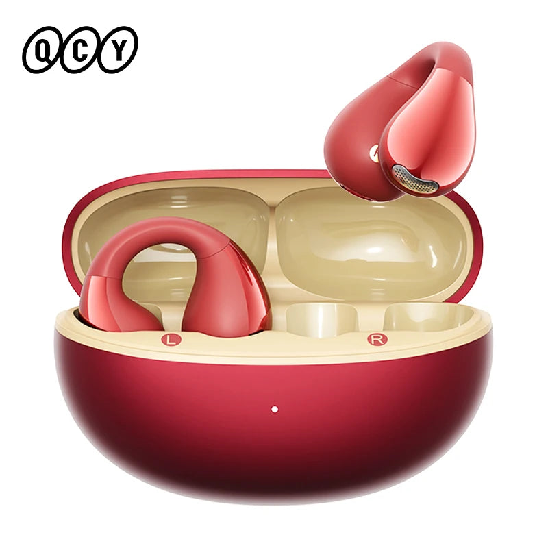 QCY Crossky C30S Clip-On Wireless Earphones Hi-Res LDAC Headphones Bluetooth 6.0 Dual-Magnet Driver Headsets 40H Sports Earbud QCY Factory Store