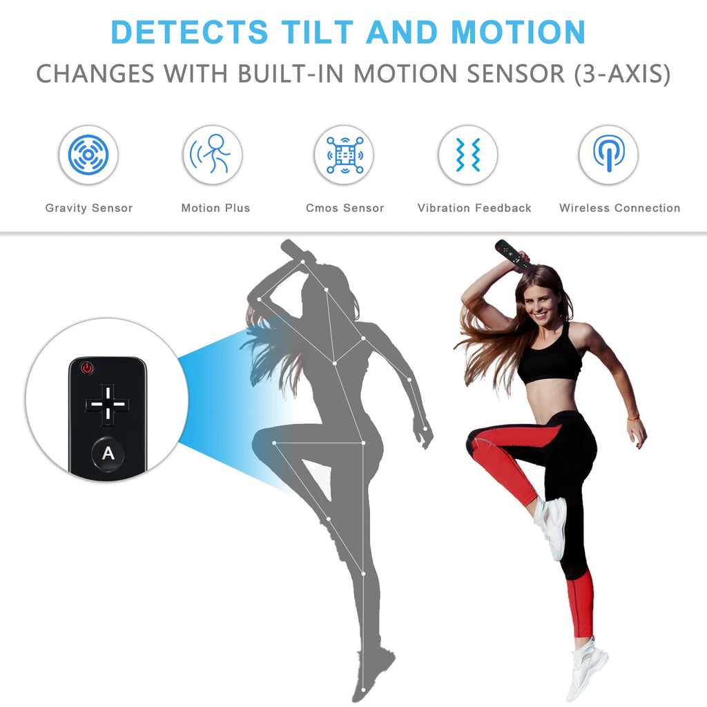 For Nintendo Wii/Wii U Joystick 2 in 1 Controller Set Wireless Remote Gamepad Motion Plus with Silicone Case Video Game GAMEPADS Store