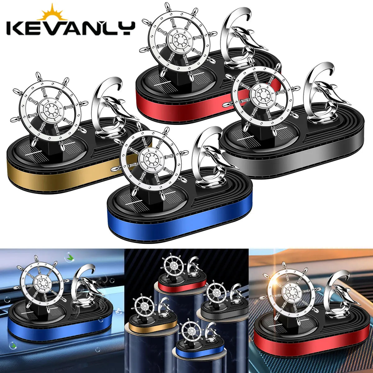 Car Interior Fragrance Helmsman model Ship Anchor Dolphin Style Perfume Decorations Car Freshener Long term fragrance holding KEVANLY VIP Store