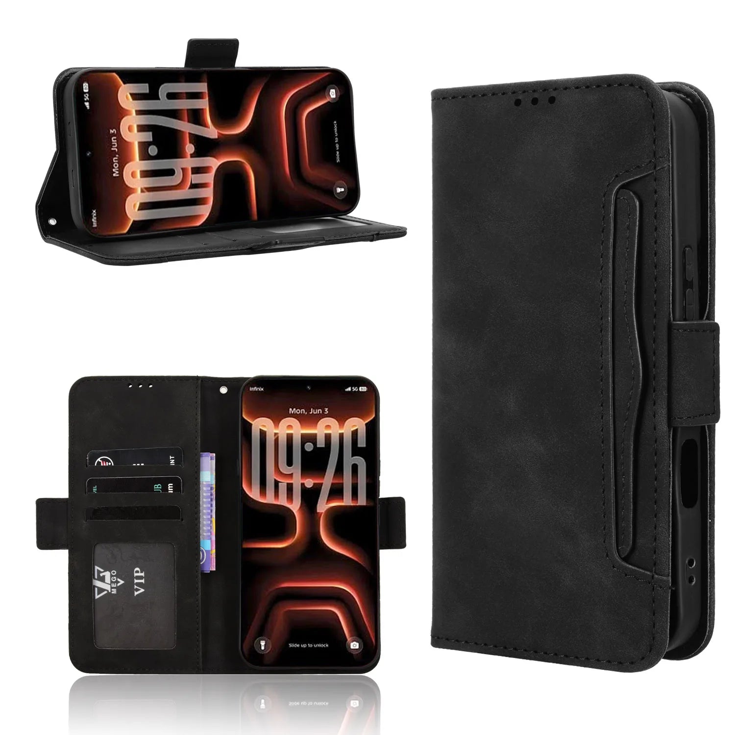 Leather Case For Infinix Note 60 Ultra 5G，X6877 Strong Magnet Case Flip Magnetic Wallet Flip Cover Baili Store