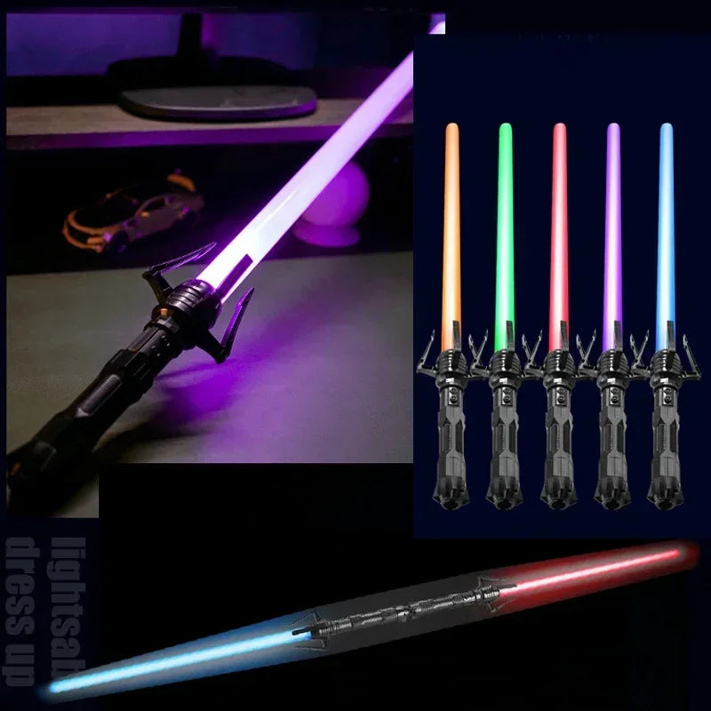 Telescopic Sword 75cm RGB Light Saber 2 In 1 7-Color/1 Color Lightsaber for 3+ Kids Laser Sword Toy Party Glow Swords Coser Toy Sparkle Bears Store