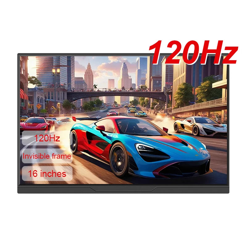 LANLIPU 16inch 120Hz 100%sRGB 1920*1200 IPS VESA Portable Monitor for Xbox/PS4/5/Switch/ Cell Phones/PC/MAC Extention Display LANLIPU Technology Store