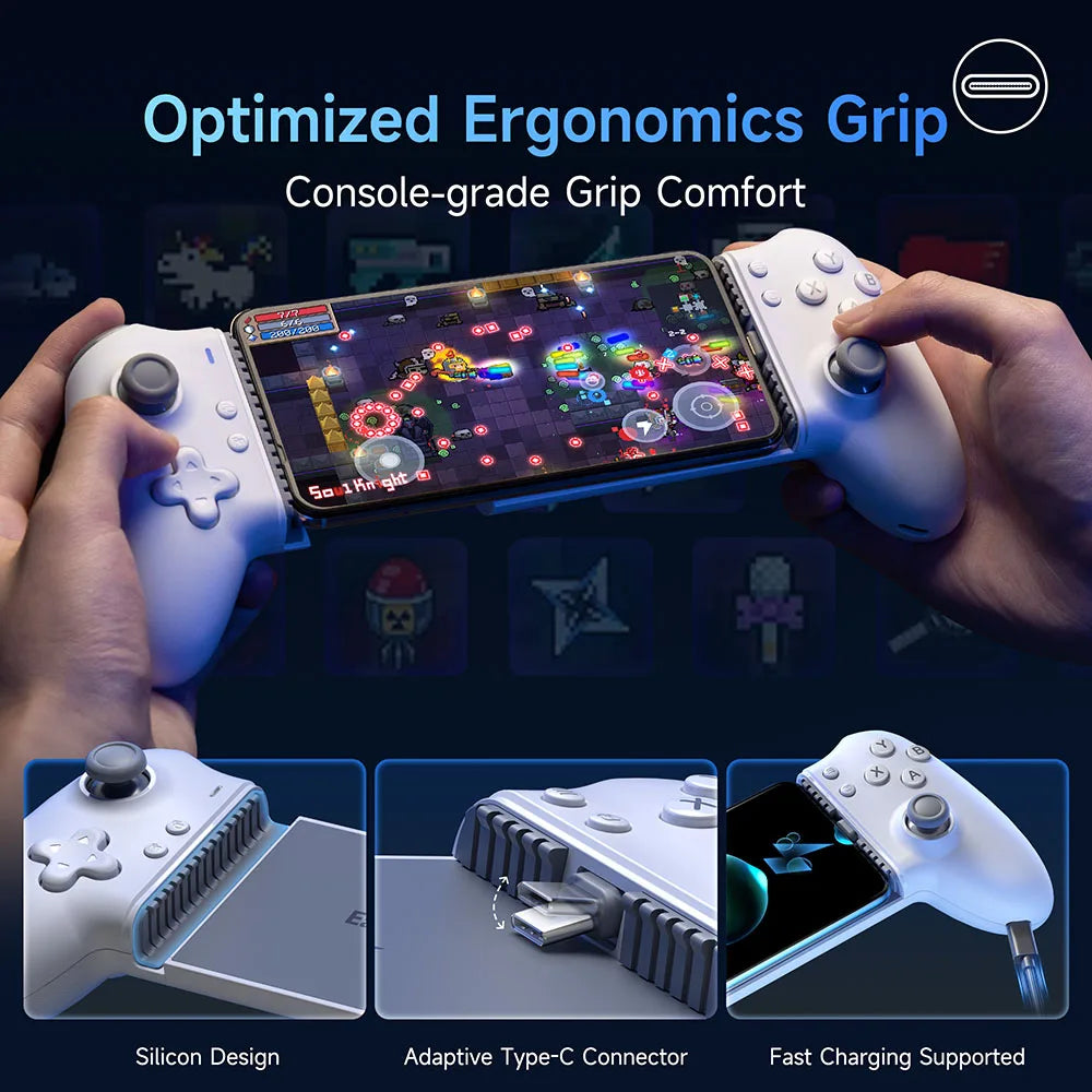EasySMX M15 Mobile Phone Gamepad Type C Hall Mechanical Controller for Android Phone iPhone 15/16 Cloud Gaming Xbox Game Pass EASYSMX Official Store