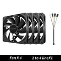 TEUCER PC Computer Case Fan PWM 4 Pin 120mm Silent 12CM Fan CPU Cooler Cooling Fan Cooling Radiator Fan 12V Adjust Fan Speed TEUCER Online Store