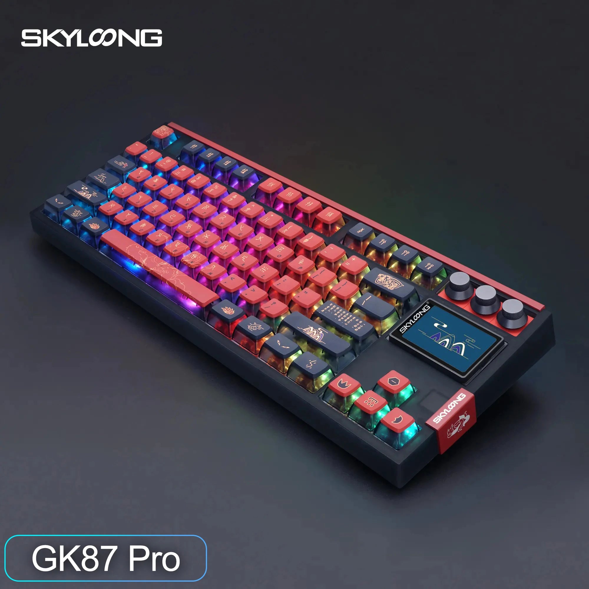 SKYLOONG GK87 Pro Bluetooth mechanical keyboard 80% TKL low noise switch RGB backlit PBT keycap custom gaming keyboard for PC skyloong Official Store