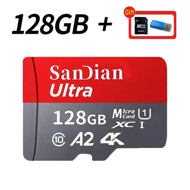 128GB USB Adapter SD Memory Card 256GB High Speed Micro TF Card Class 10 High Capacity for Mobile Phone Laptop PC Camera Mac Shop1105183103 Store