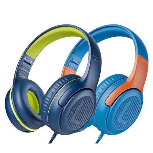 1/2/3Pcs AWATRUE AT2 Kids Headphones Wired Toddler Headsets with Mic Over-Ear Headphone Foldable on-Ear Design for PC,Laptop NUBWO Audio Store
