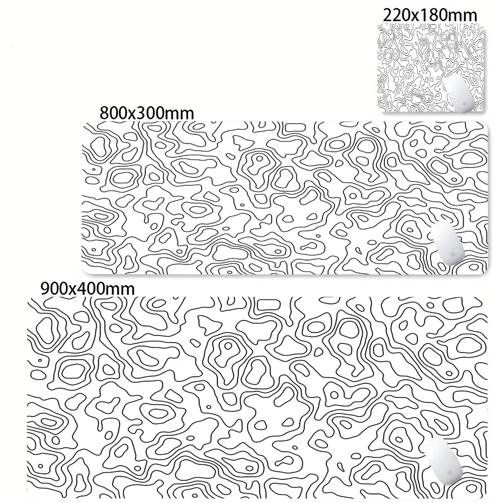 XXL Desk Mat Black And White Strata Liquid Mousepad Large Abstract Mouse Pad Gaming Deskmat With Lockedge Office Non-slip Carpet Admisitr Gaming Mouse Pad Store