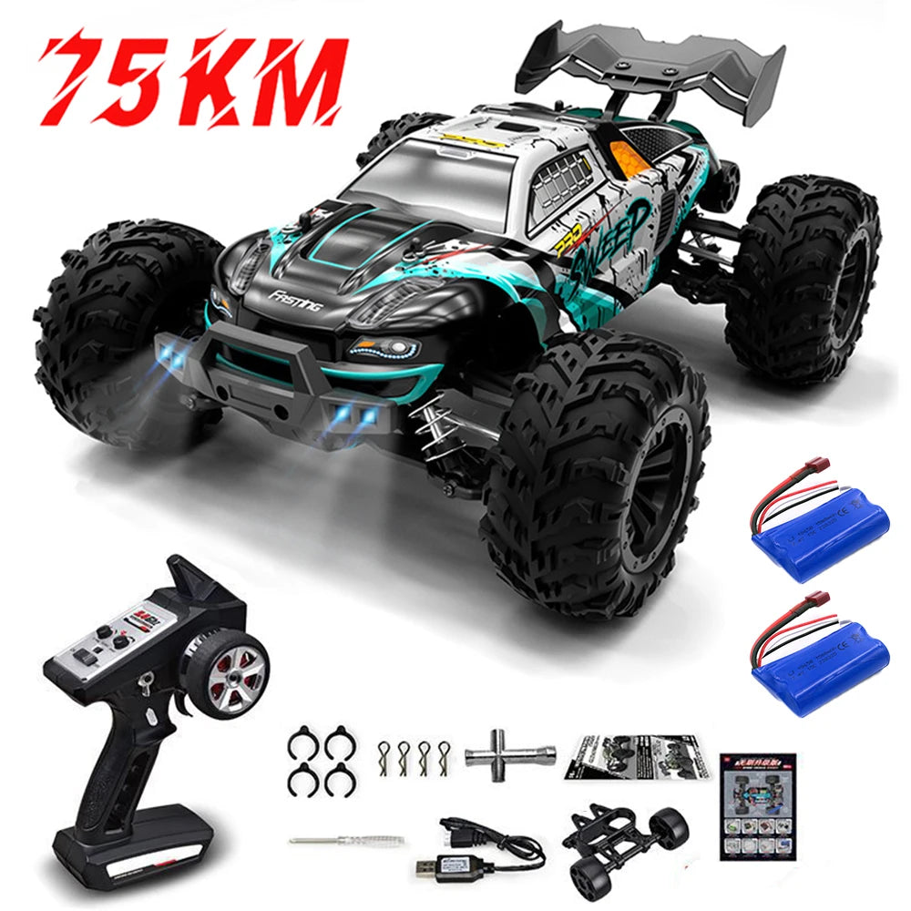 1:16 75KM/H or 50KM/H 4WD RC Car with LED Remote Control Cars High Speed Drift Monster Truck for Kids Vs Wltoys 144001 Toys DISHUO Official Store