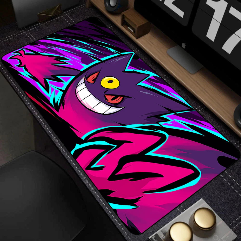 Colorful Gaming Keyboard Rug Laptop Japan Cool Anime Mouse Pad XXL Black P-pokemon Desk Mat PC G-gengar Gamer Cabinet Mousepad DQHANVE Mouse Pad Store