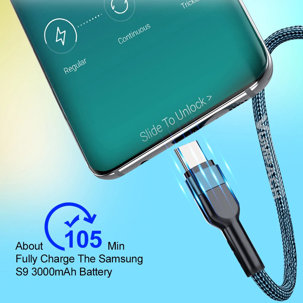 Vumpach Fast usb c type c cable Fast Charging Data Cord Charger usb cable c For Samsung s21 s20 A51 xiaomi mi 10 redmi note 9s 8 Vumpach official Store