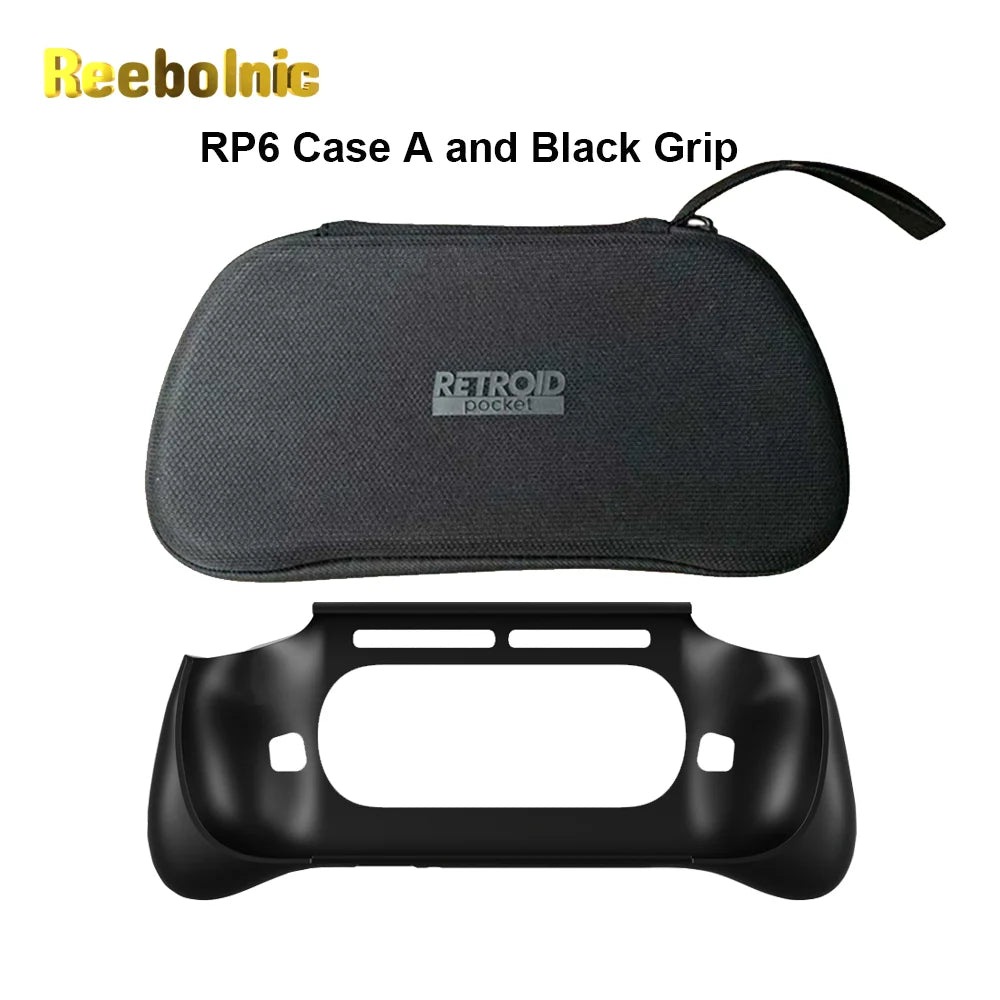 Reebolnic Retroid Pocket 6 Grip for Handheld Game Console TPU Retroid Pocket Official Grips of RP6 Handle Protective Cover Retro Video Game Console Store
