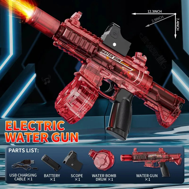 M416 LED Water Gun for Kids – Large Capacity Auto-Fire Summer Outdoor Toy AE Selection Toys Store