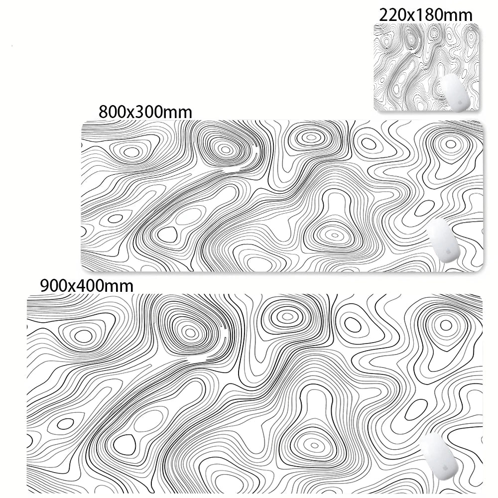 XXL Desk Mat Black And White Strata Liquid Mousepad Large Abstract Mouse Pad Gaming Deskmat With Lockedge Office Non-slip Carpet Admisitr Gaming Mouse Pad Store
