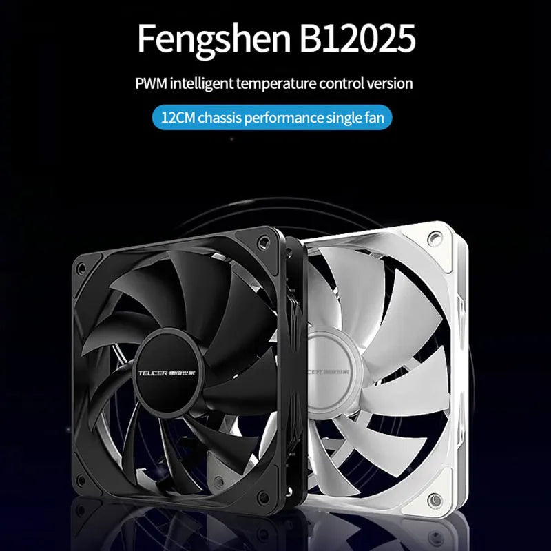 TEUCER PC Computer Case Fan PWM 4 Pin 120mm Silent 12CM Fan CPU Cooler Cooling Fan Cooling Radiator Fan 12V Adjust Fan Speed TEUCER Online Store