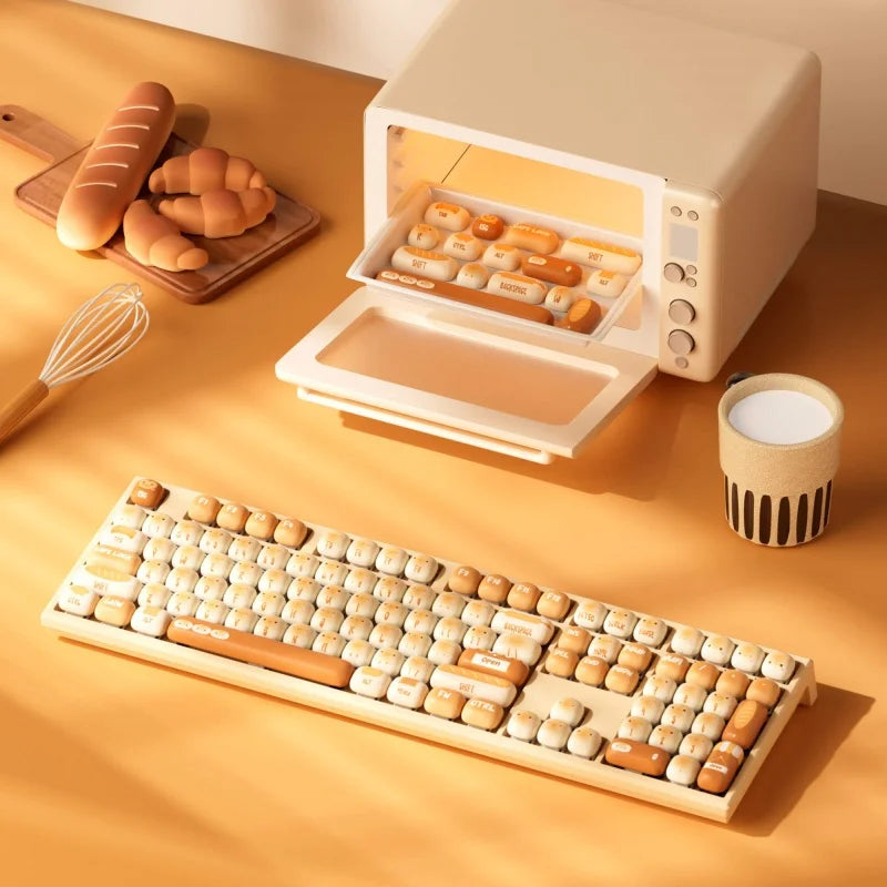 Akko MonsGeek MG108B Bun Wonderland Wireless Mechanical Keyboard MOG Profile RGB 108 Keys Full Size Hot Swap USB / 2.4G / BT 5.0 AKKO Official Store