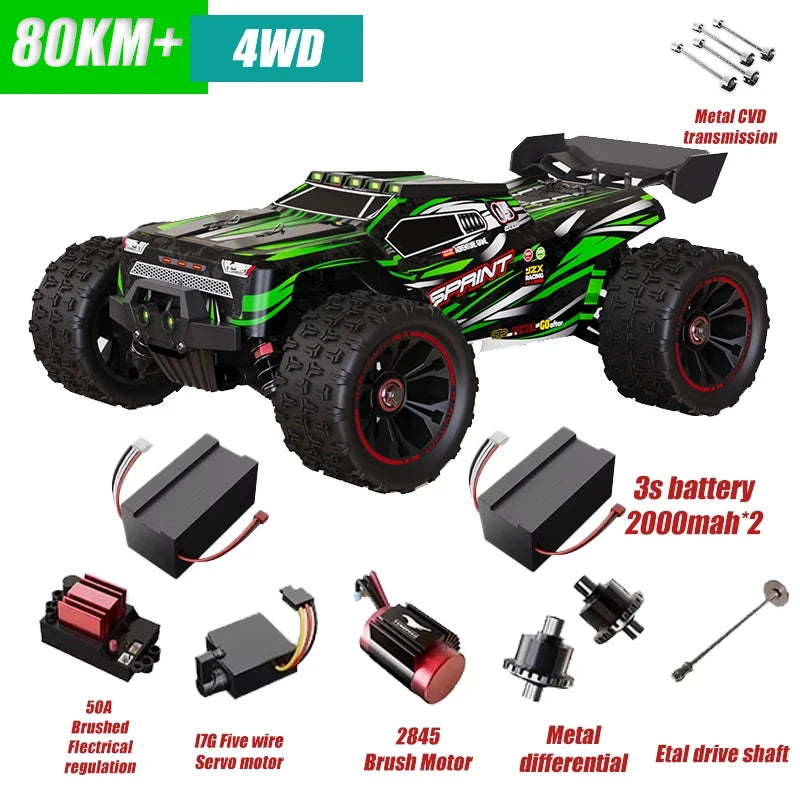 1:16 RC Cars 85KM/H Or 50KM/H 4WD RC Car High Speed Drift Monster 4x4 Truck for Kids vs Wltoys 124017 3s Battery vs SG116 MAX DIEN Official Store