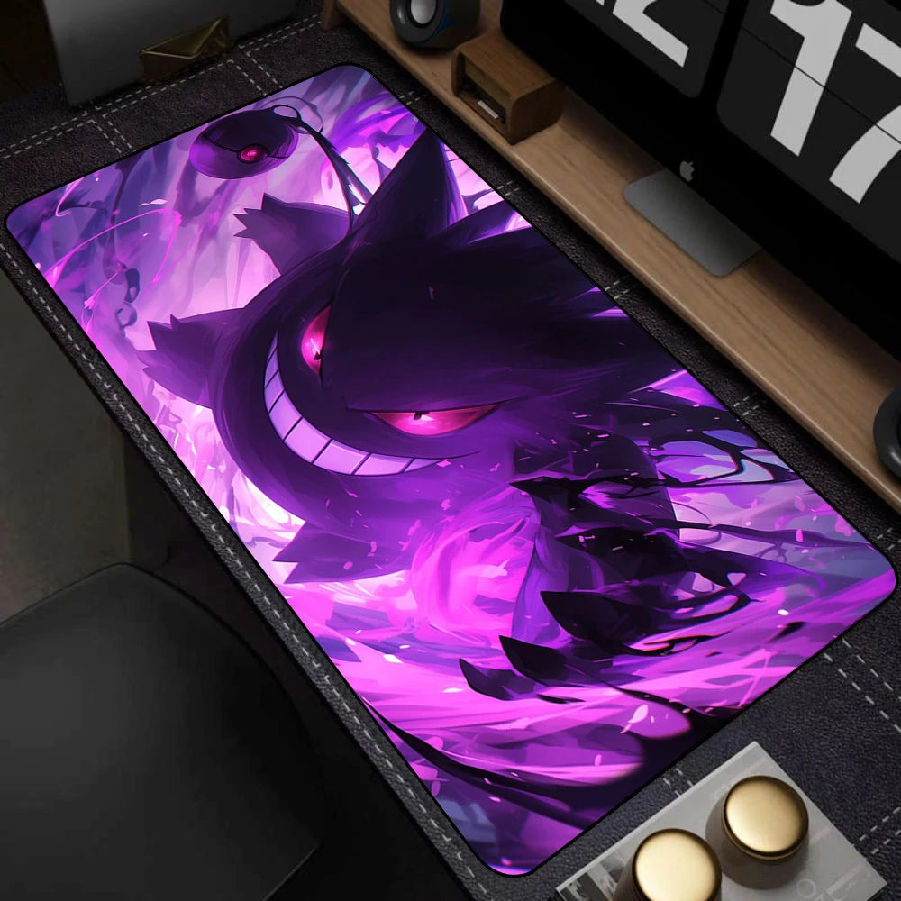 Colorful Gaming Keyboard Rug Laptop Japan Cool Anime Mouse Pad XXL Black P-pokemon Desk Mat PC G-gengar Gamer Cabinet Mousepad DQHANVE Mouse Pad Store