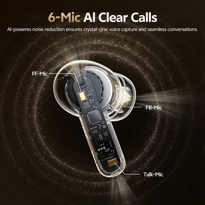 QCY Melobuds N20 HT20 Adaptive Hybrid Noise Cancelling -50dB Wireless  Bluetooth 6.0 Earbud 13mm Drivers 6 Mics HD Call Earphone QCY Global Store