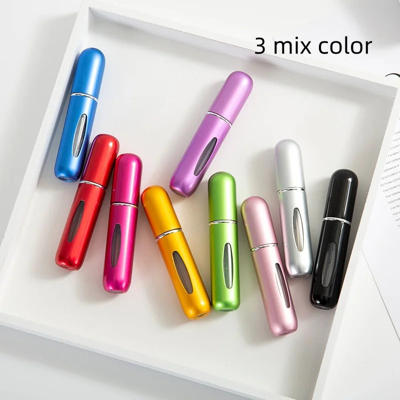 1/3/5/10pcs travel Leak portable mini perfume bottle with Bottom Fill Function aluminum refillable 5ml spray bottle Jasibadan Store Store
