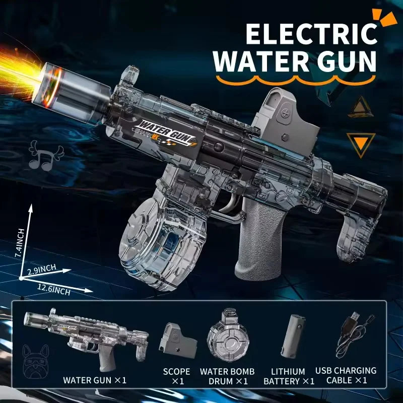 M416 LED Water Gun for Kids – Large Capacity Auto-Fire Summer Outdoor Toy AE Selection Toys Store