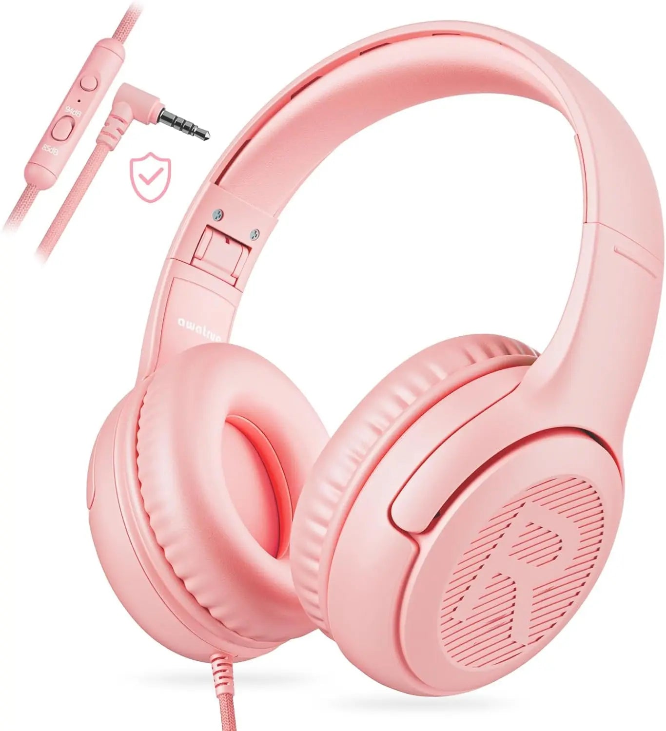 1/2/3Pcs AWATRUE AT2 Kids Headphones Wired Toddler Headsets with Mic Over-Ear Headphone Foldable on-Ear Design for PC,Laptop NUBWO Audio Store