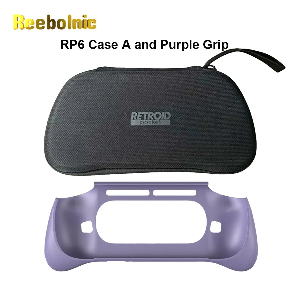 Reebolnic Retroid Pocket 6 Grip for Handheld Game Console TPU Retroid Pocket Official Grips of RP6 Handle Protective Cover Retro Video Game Console Store