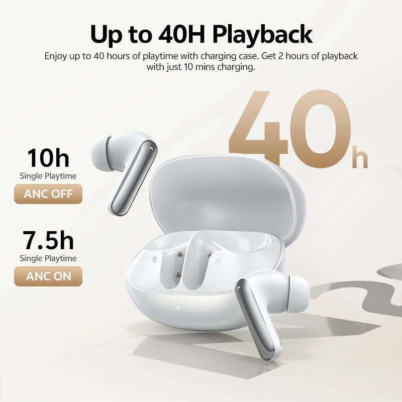 QCY Melobuds N20 HT20 Adaptive Hybrid Noise Cancelling -50dB Wireless  Bluetooth 6.0 Earbud 13mm Drivers 6 Mics HD Call Earphone QCY Global Store
