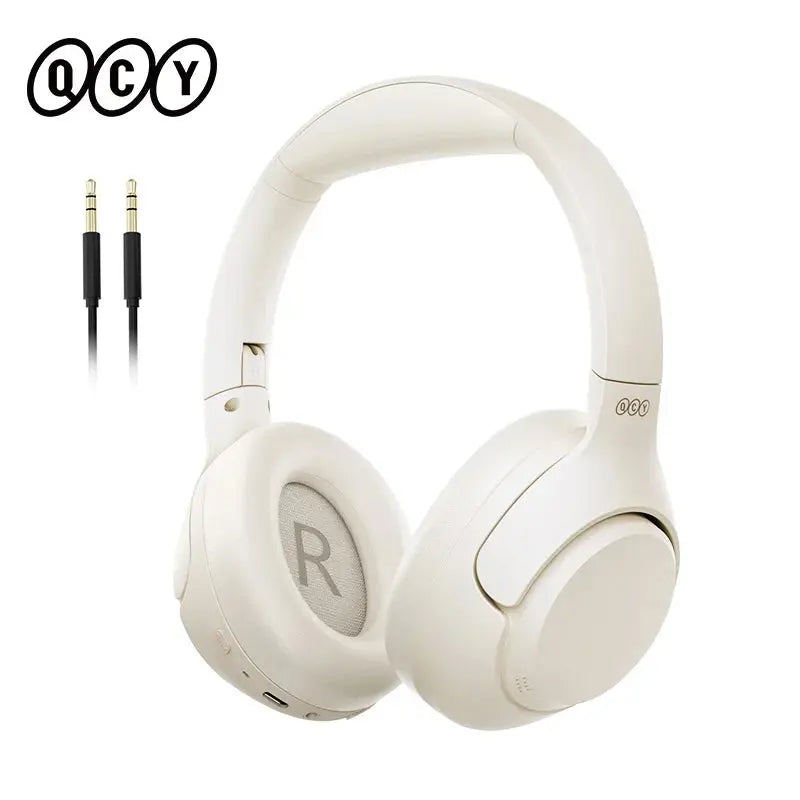QCY H3 ANC Wireless Headphones 43dB Hybrid Active Noise Cancellation Headset Bluetooth 5.4 Hi-Res Audio Earphones 60H Playtime QCY Store