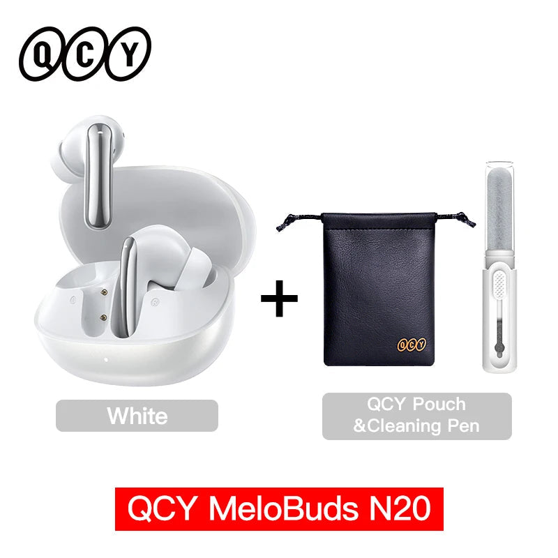 QCY Melobuds N20 HT20 Adaptive Hybrid Noise Cancelling -50dB Wireless  Bluetooth 6.0 Earbud 13mm Drivers 6 Mics HD Call Earphone QCY Global Store