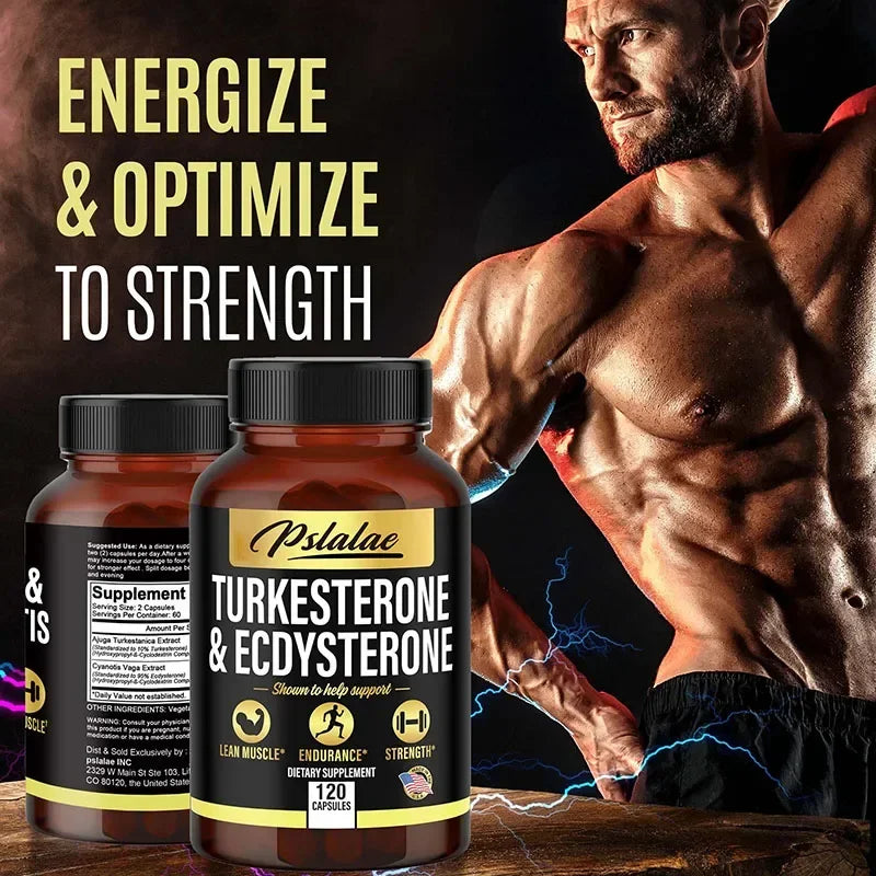 TURKESTERONE & ECDYSTERONE Extracts - Improves Male Performance, Endurance, Motivation, Focus & Muscle Mass Nutritional Supplements Store