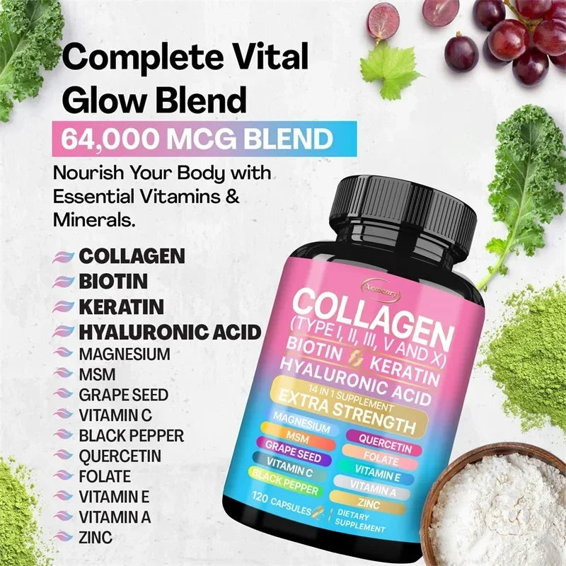 Collagen Supplement - Supports Skin Care, Nails, Hair, Antioxidants and The Immune System Shop1103311550 Store