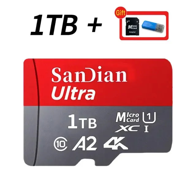 128GB USB Adapter SD Memory Card 256GB High Speed Micro TF Card Class 10 High Capacity for Mobile Phone Laptop PC Camera Mac Shop1105183103 Store