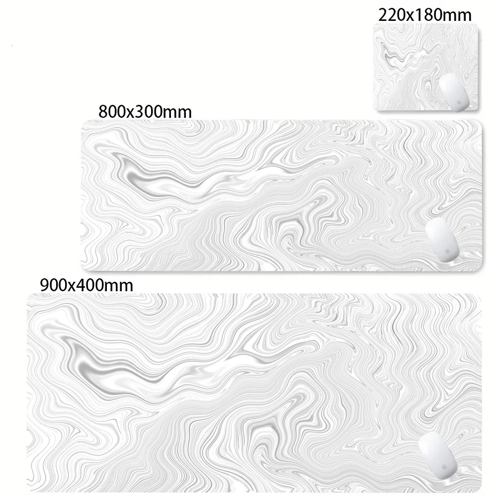 XXL Desk Mat Black And White Strata Liquid Mousepad Large Abstract Mouse Pad Gaming Deskmat With Lockedge Office Non-slip Carpet Admisitr Gaming Mouse Pad Store