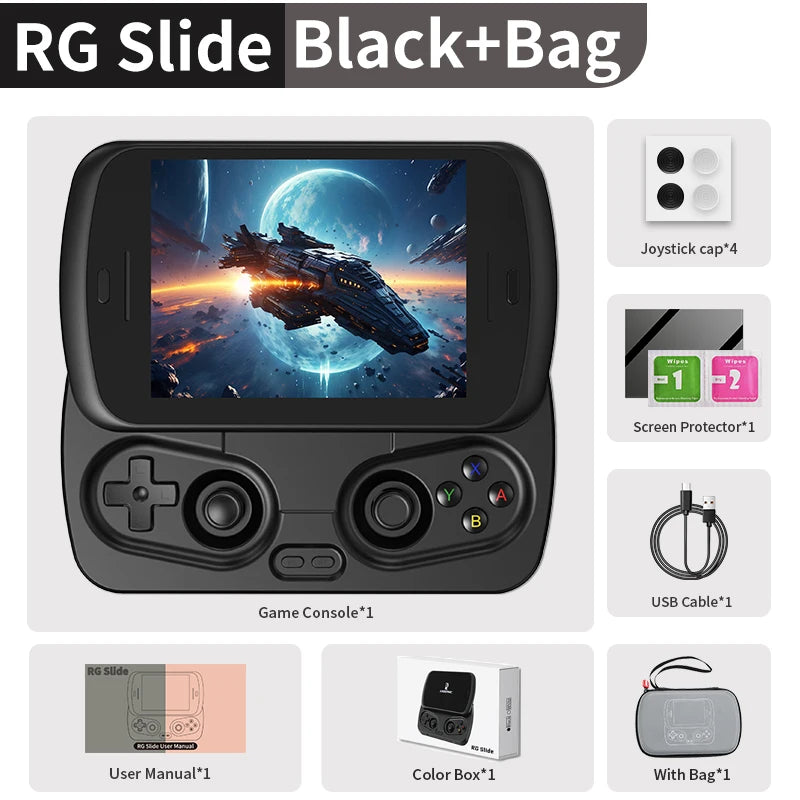 Anbernic RG Slide Handheld Game Console 4.7-inch LTPS In-Cell Screen Android 5000mAh Video Gaming Player Supports 1080p-Port Out Anbernic Direct Store