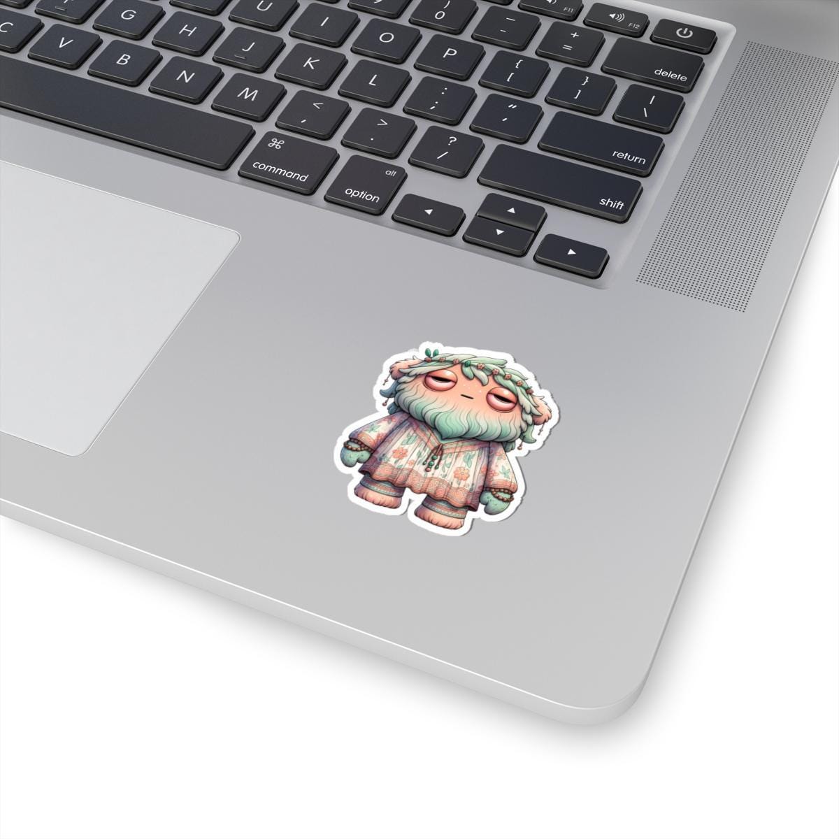 Floral Boho Monster Sticker: Pastel Hippie Character Art Etsy