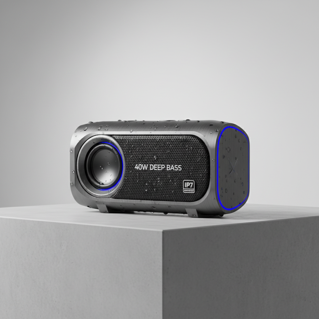 Portable Bluetooth speaker modern realistic