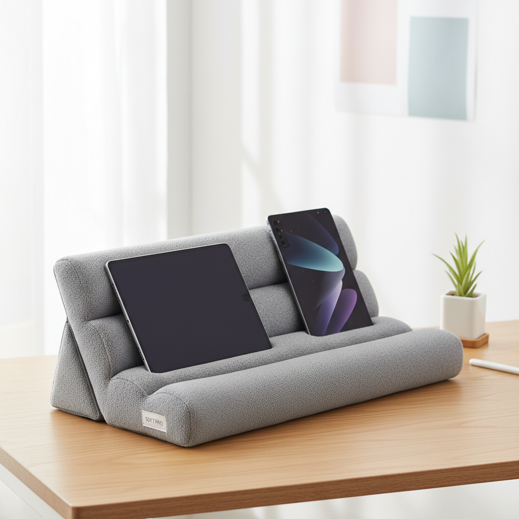Tablet pillow stand modern realistic