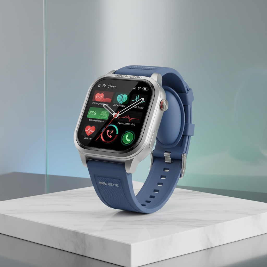 Medical grade smartwatch modern realistic