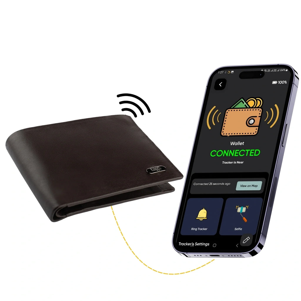 Smart Wallet (stitchless) Dolphin Tracker + Lost Recovery + RFID